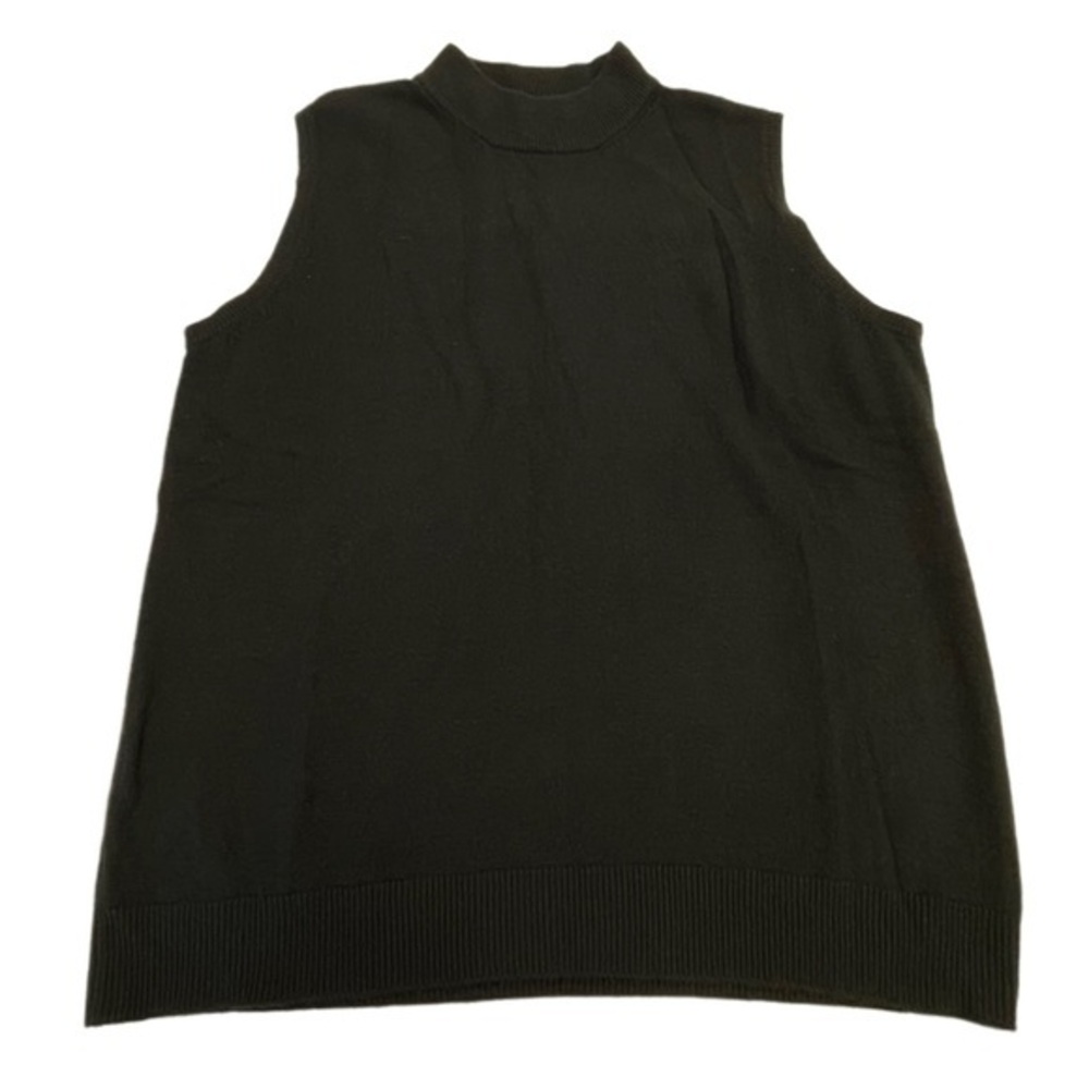 Cynthia Taylor black sleeveless sweater size Large
